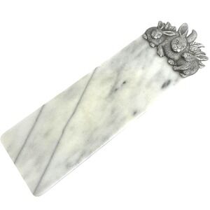 Arthur Court Vintage 1986 Marble Bunny Rabbit Cheese Board Charcuterie Tray